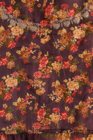 Purple Pure Viscose Printed Embroidered Saree thumbnail image number null