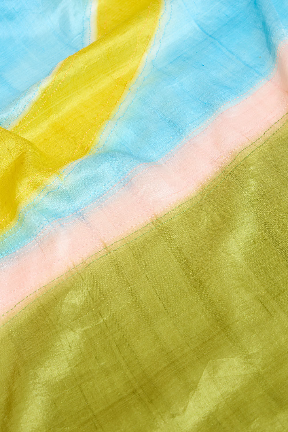 Multi Murshidabad Pure Silk Hand Painted Saree image number null