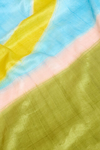 Multi Murshidabad Pure Silk Hand Painted Saree thumbnail image number null