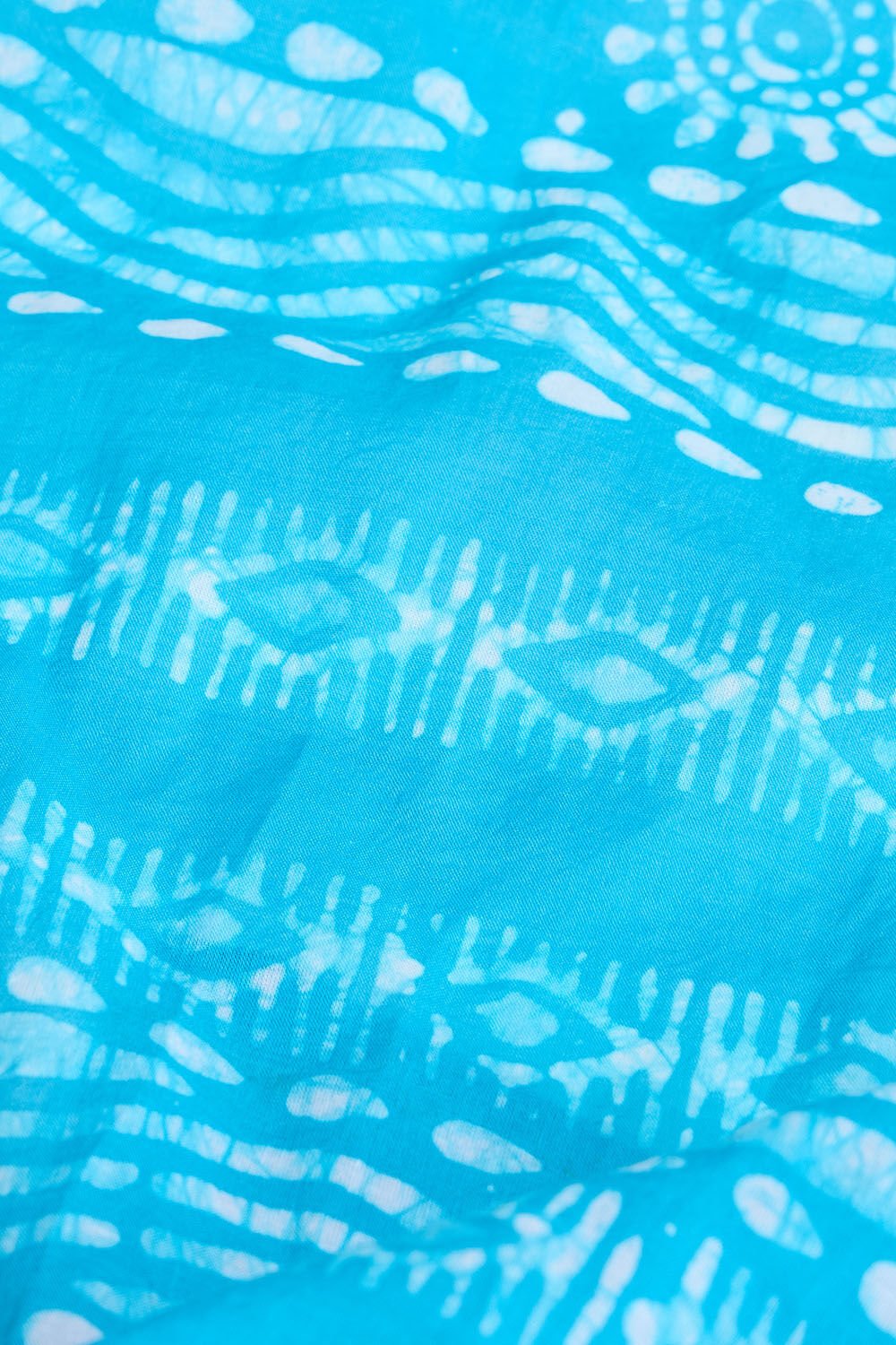 Light Blue Ujjain Pure Cotton Batik Saree image number null