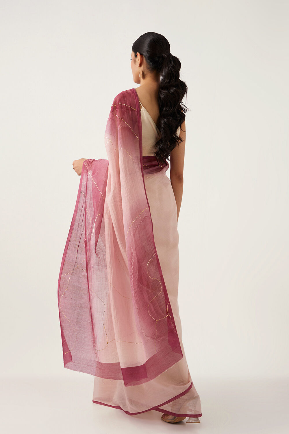 Pink Pure Silk Cotton Digital Printed Saree image number null