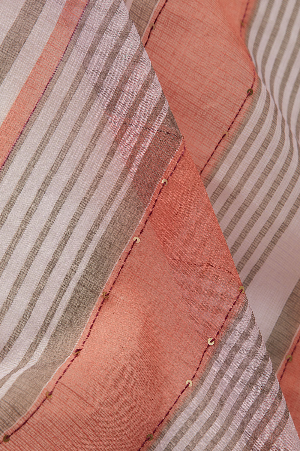 Violet Screen Printed Pure Kota Bengal Saree image number null