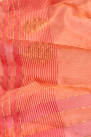 Orange Woven Pure Silk Cotton Chanderi Saree thumbnail image number null