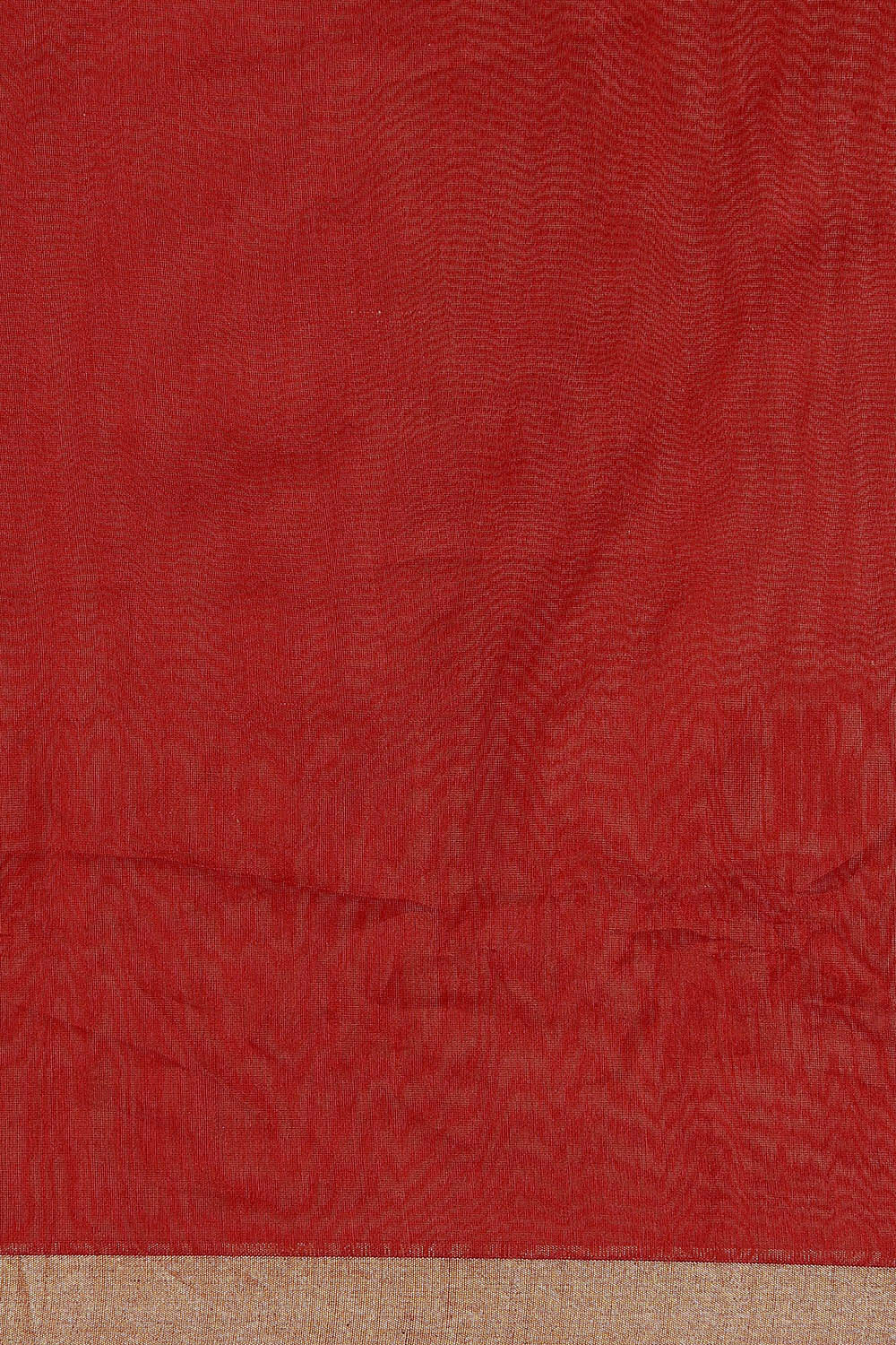Red Pure Silk Cotton Chanderi Saree image number null