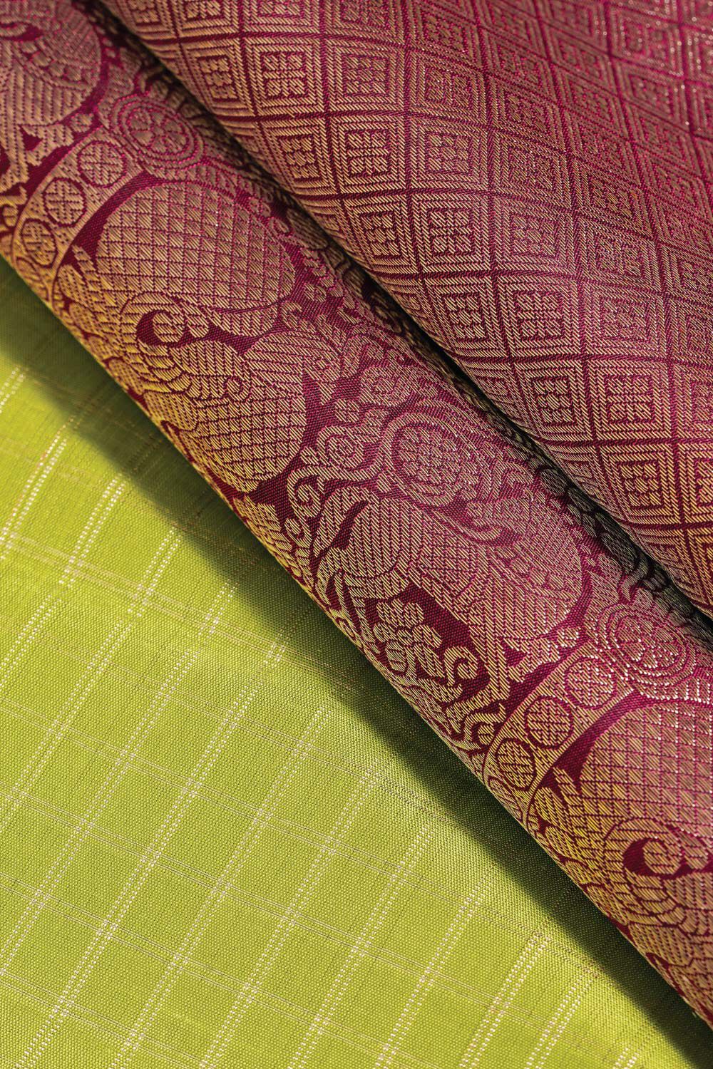 Light Green Woven Pure Kanjivaram Silk Saree image number null