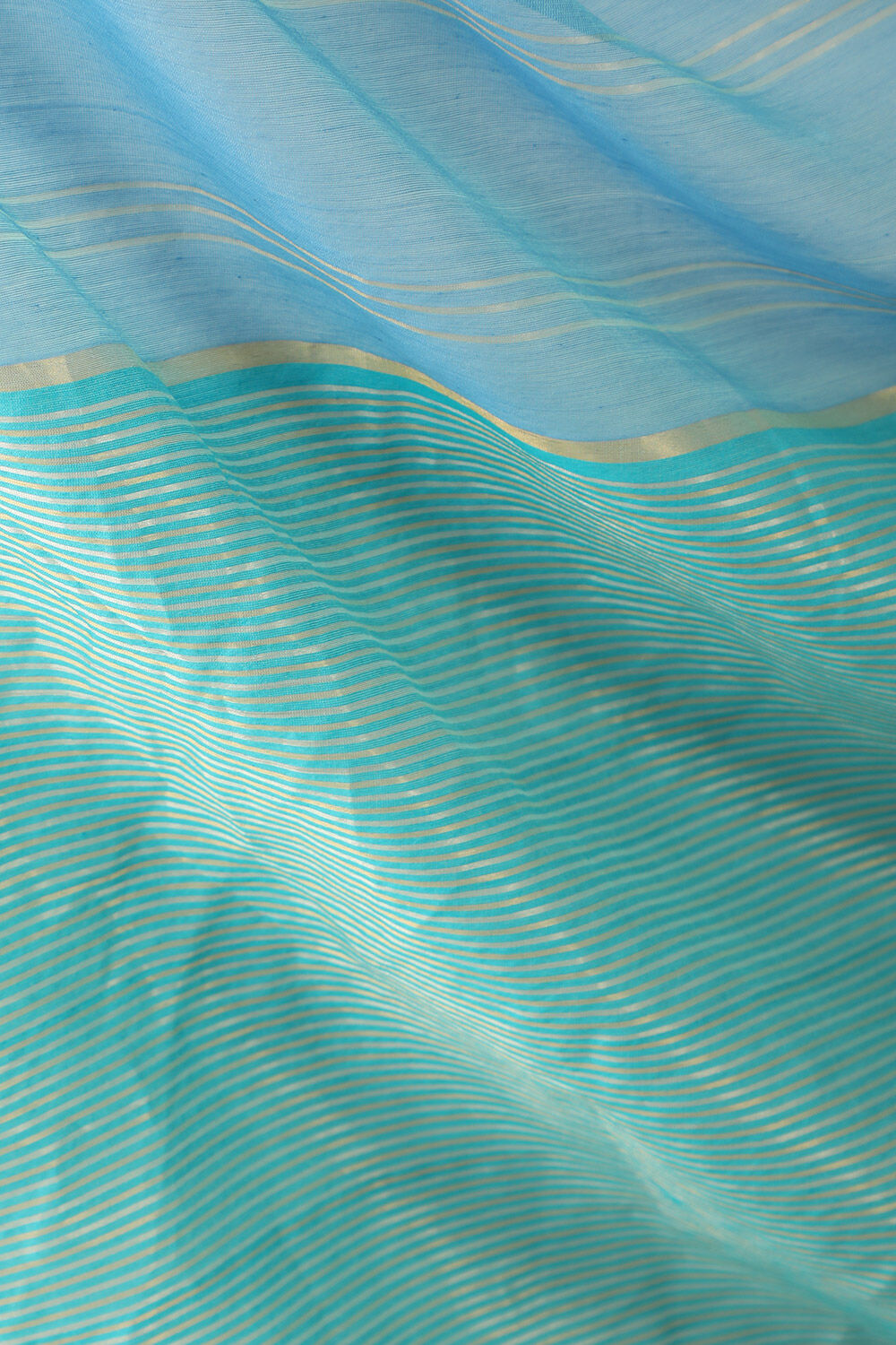 Blue Woven Pure Silk Cotton Chanderi Saree image number null