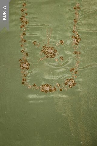 Light Green Viscose Tissue Embroidered Unstitched Suit Set thumbnail image number null