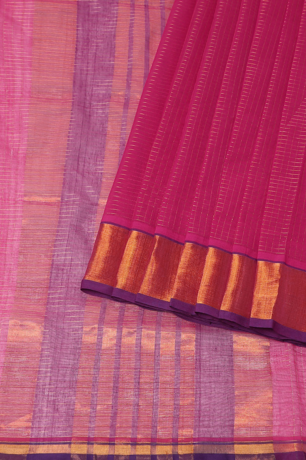 Pink Pure Cotton Venkatgiri Saree image number null