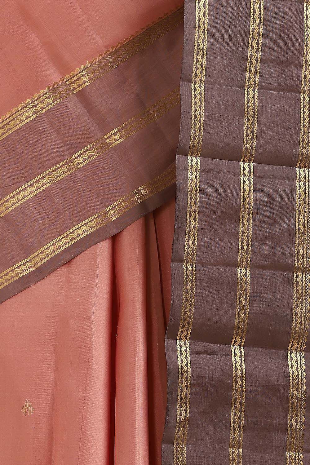 Light Pink Pure Silk Kanjivaram inspired Saree image number null