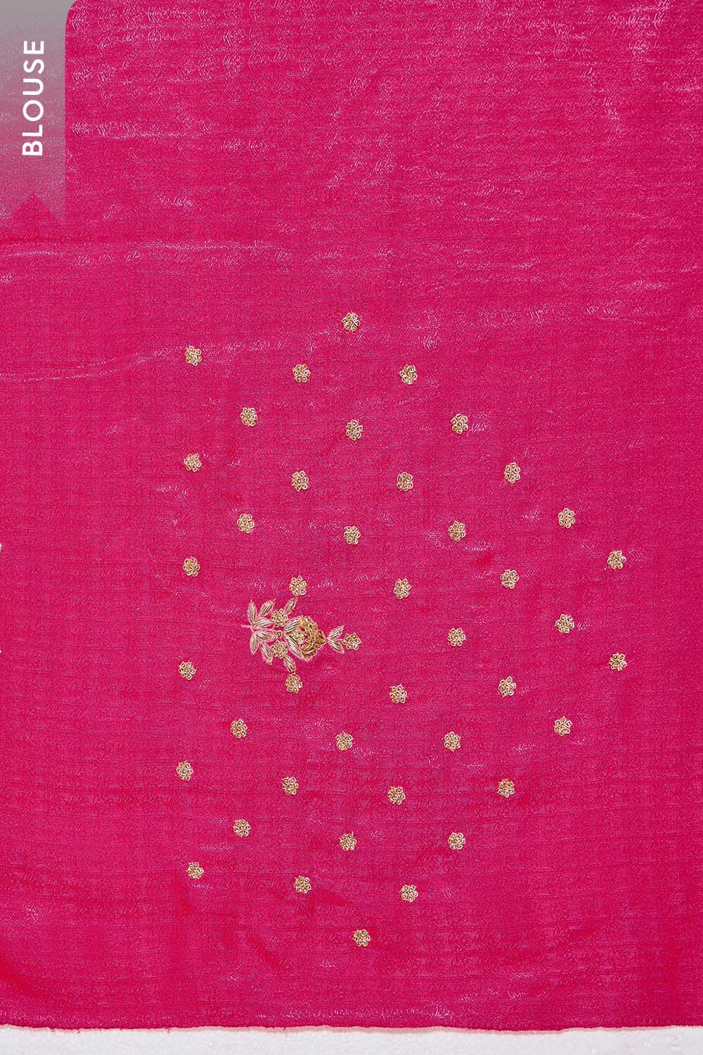 Pink Woven Viscose Saree image number null
