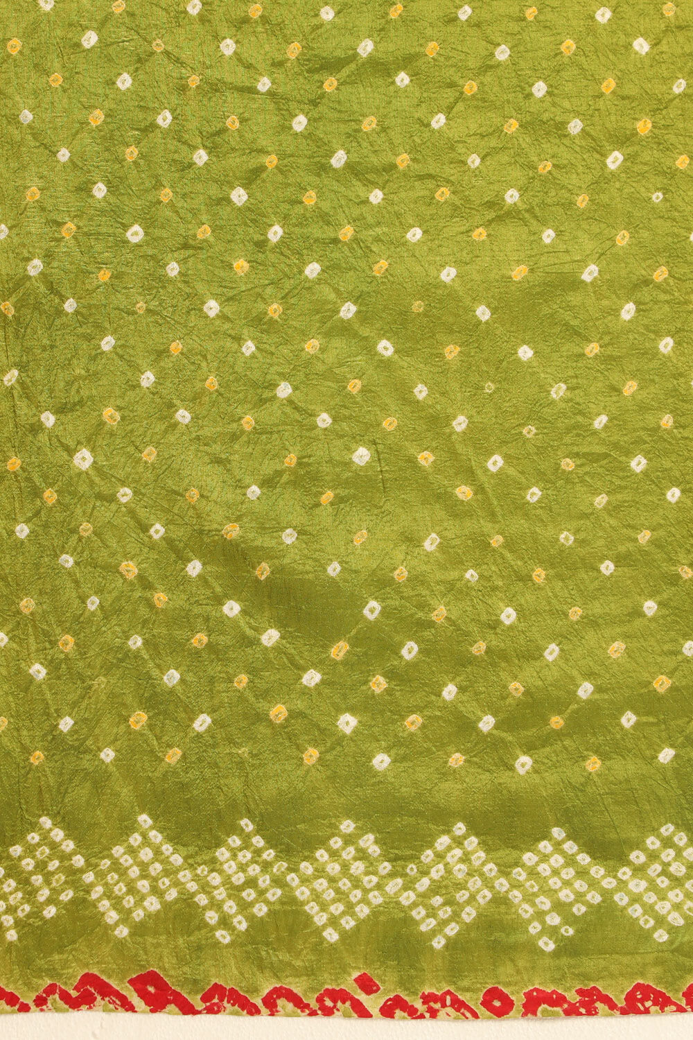 Light Green Gujarat Pure Silk Bandhani Saree image number null