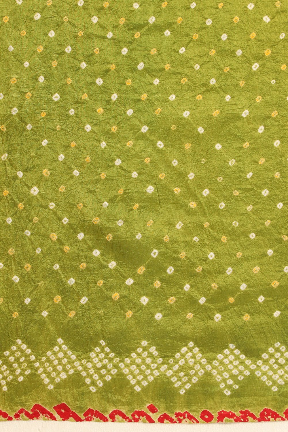 Light Green Gujarat Pure Silk Bandhani Saree image number null