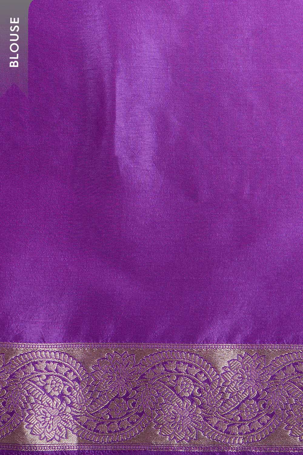 Purple Woven Viscose Saree image number null