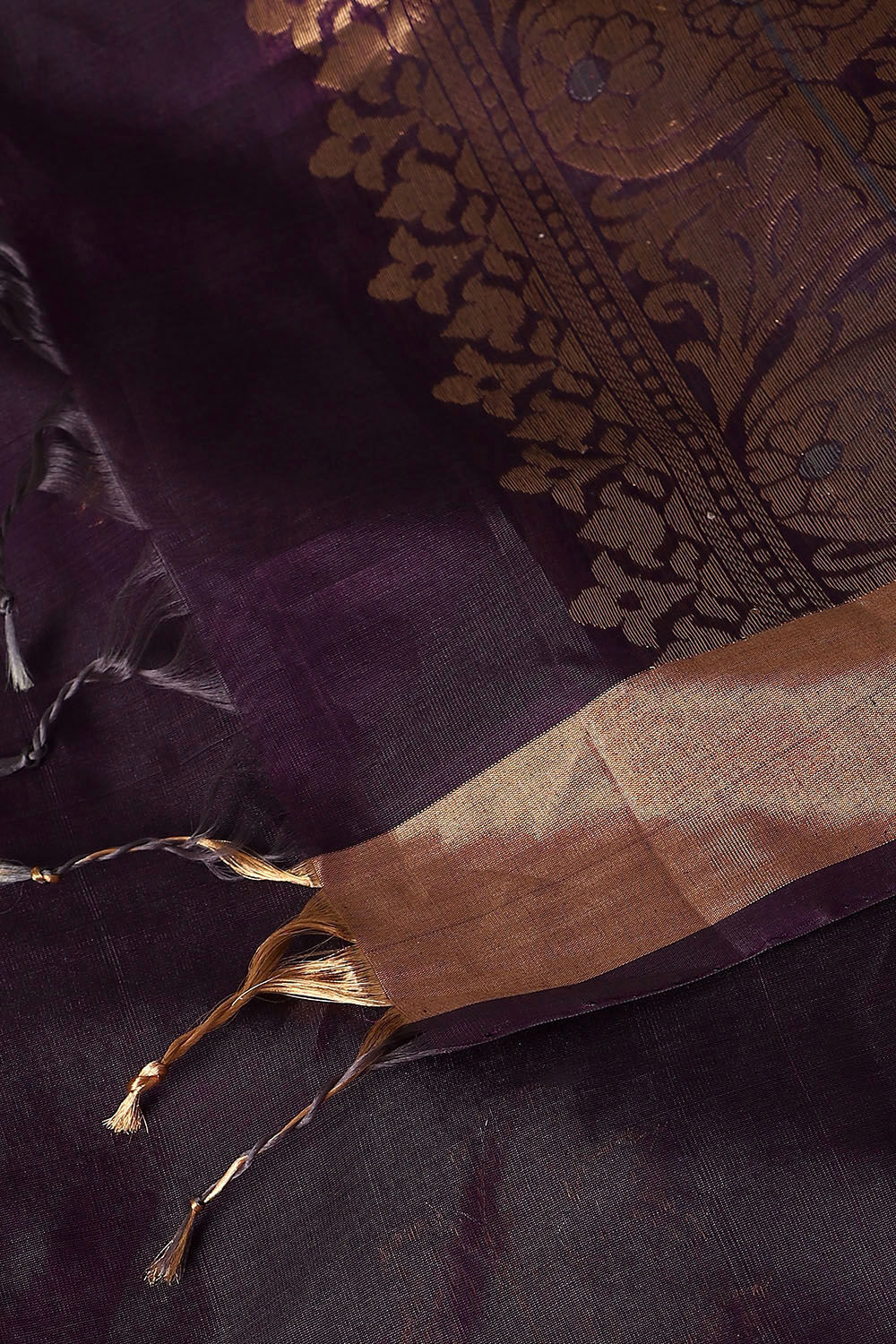 Light Violet Pure Silk Cotton South Saree image number null