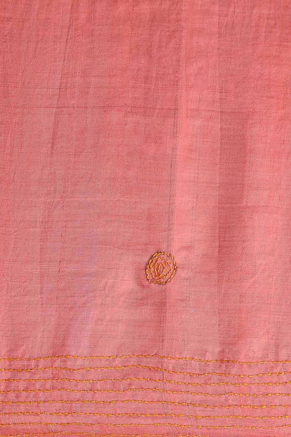 Grey Pure Silk Hand Painted Saree image number null