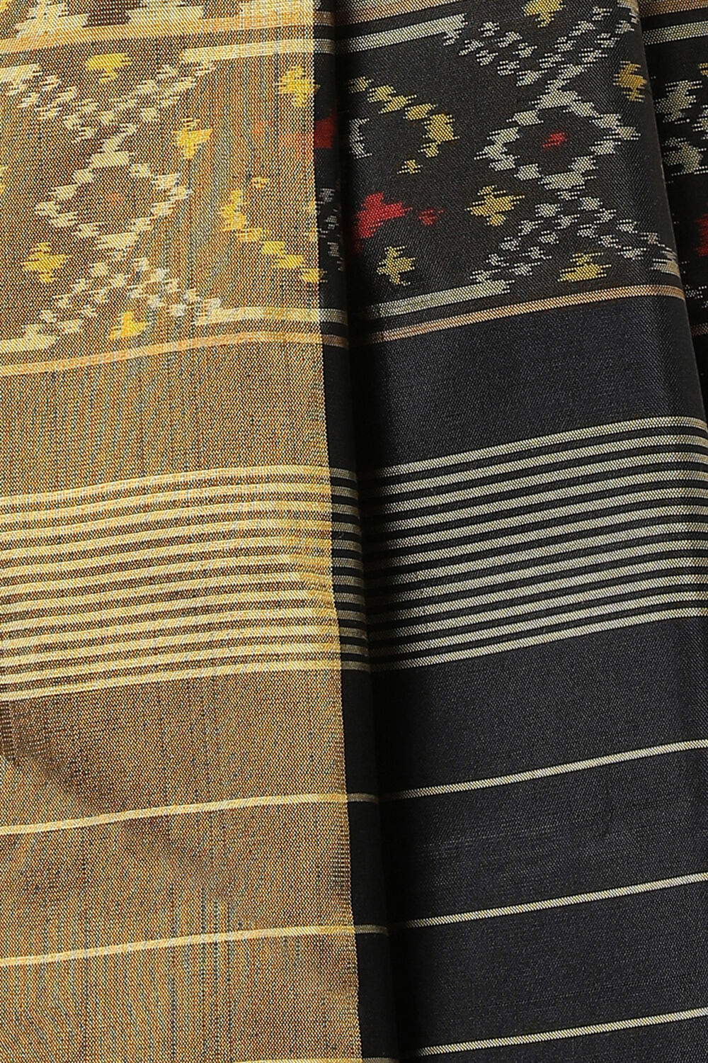 Black Pure Silk Patola Ikat Saree image number null