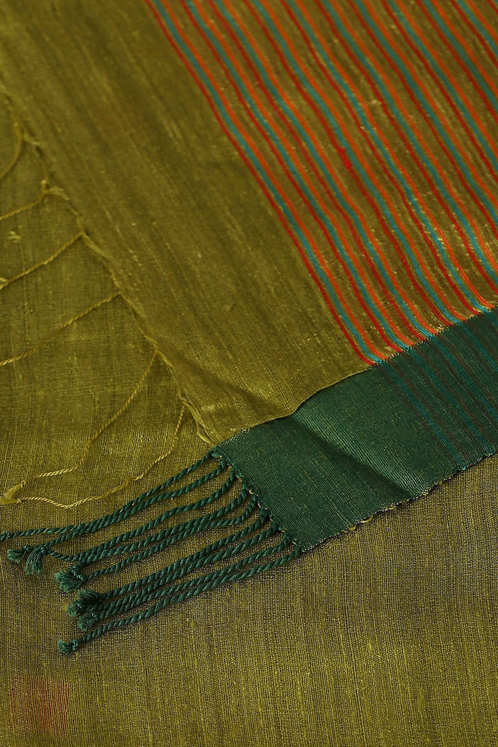 Green Pure Silk Vanya Jamdani Saree image number null