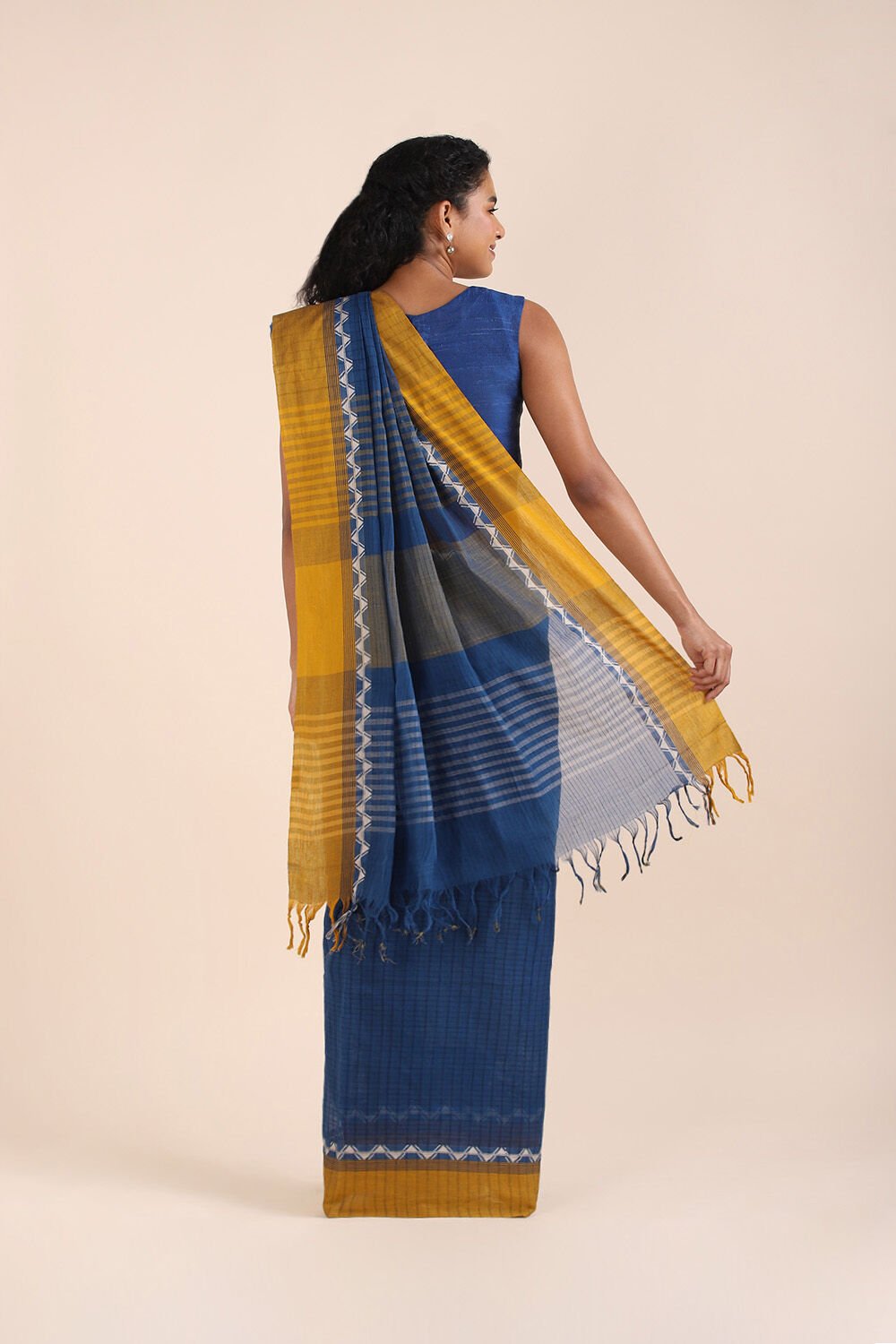 Blue Pure Cotton Naranyanpet Saree image number null