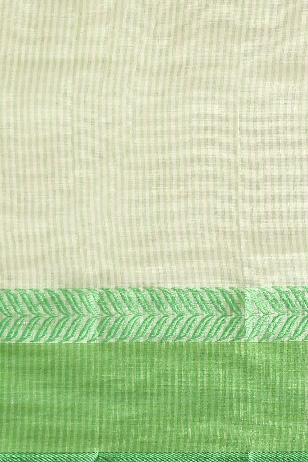 Light Pure Green Cotton Bengal Saree image number null
