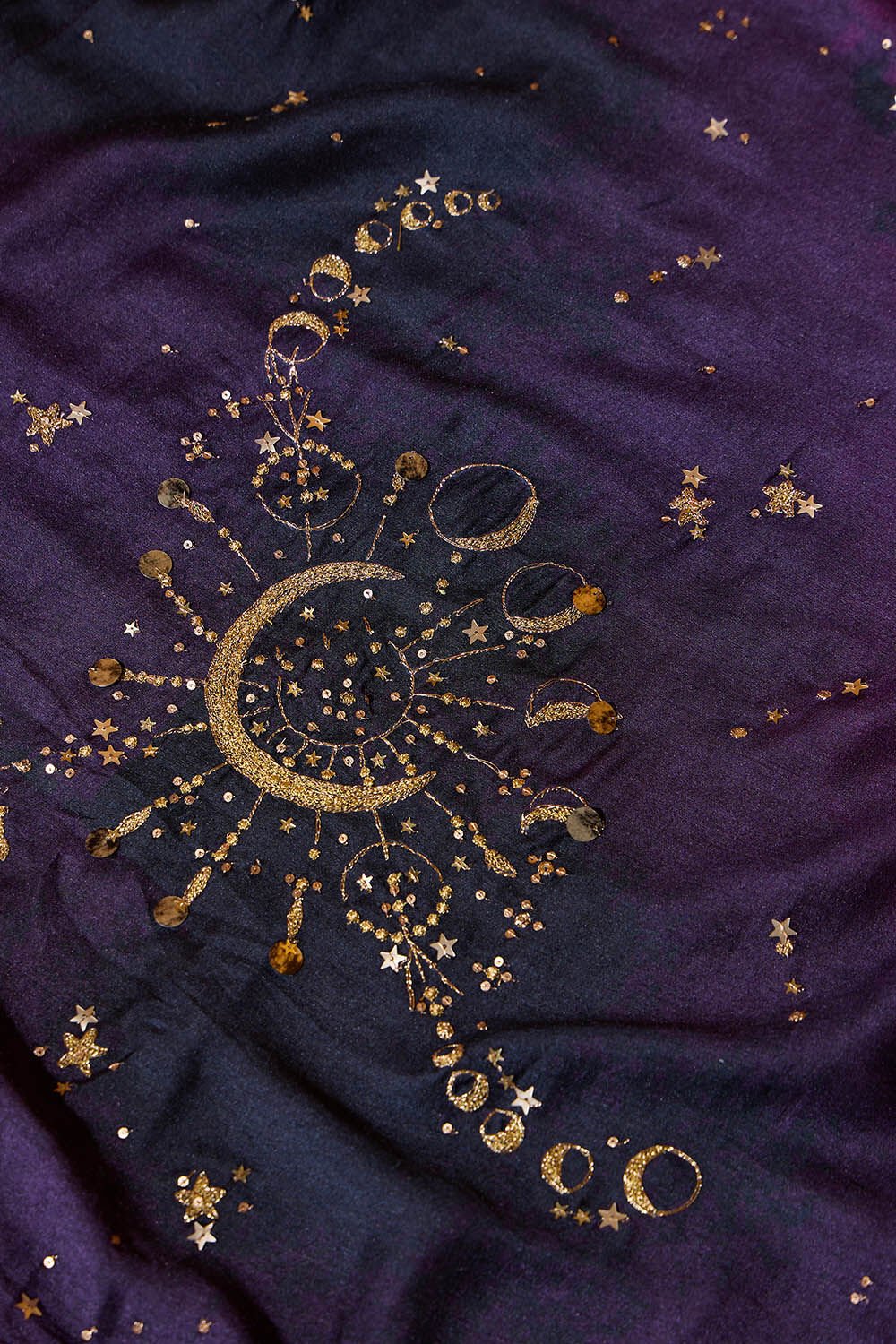 Multicoloured Pure Silk Embroidered Saree image number null