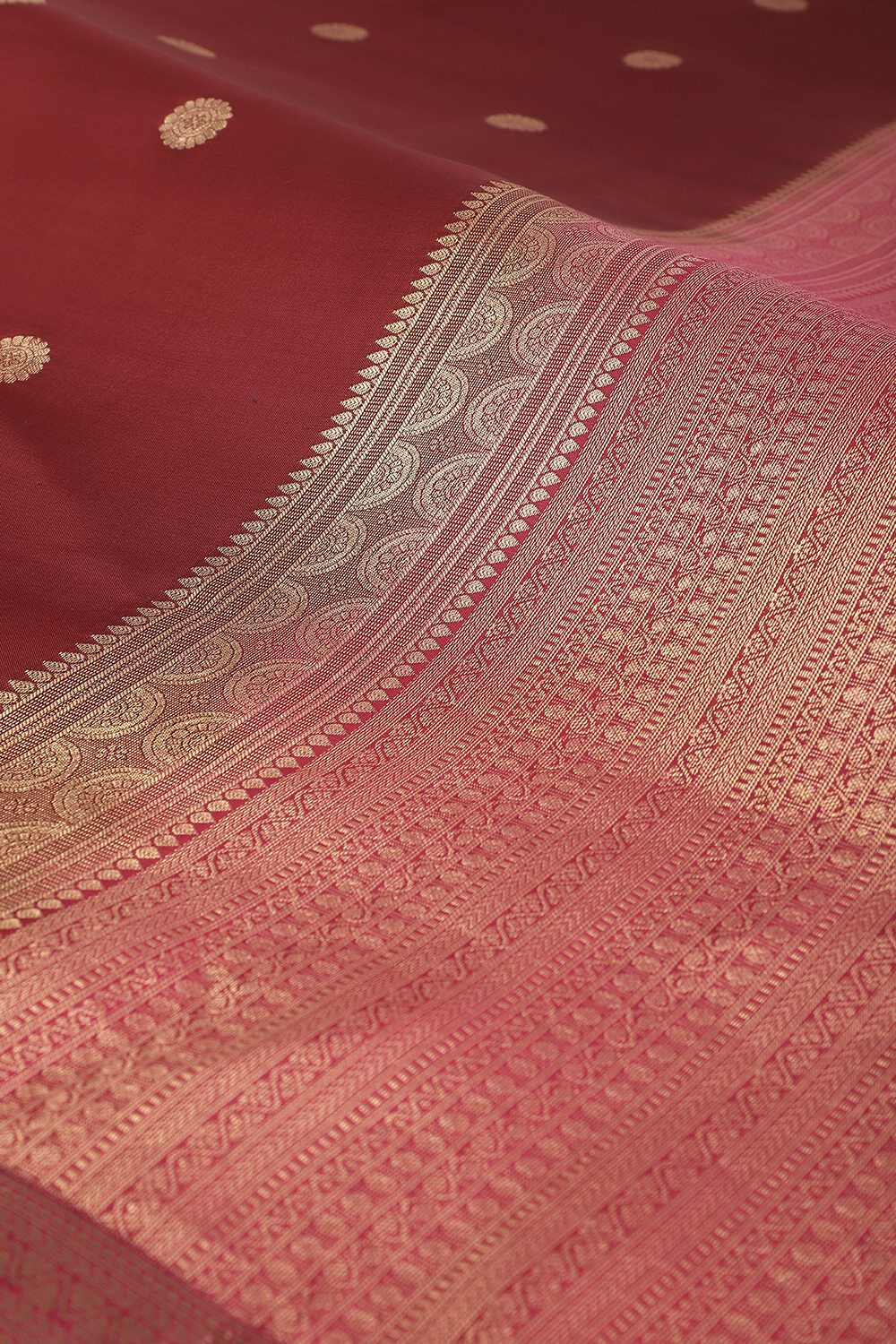 Brown Woven Silk Viscose Saree image number null