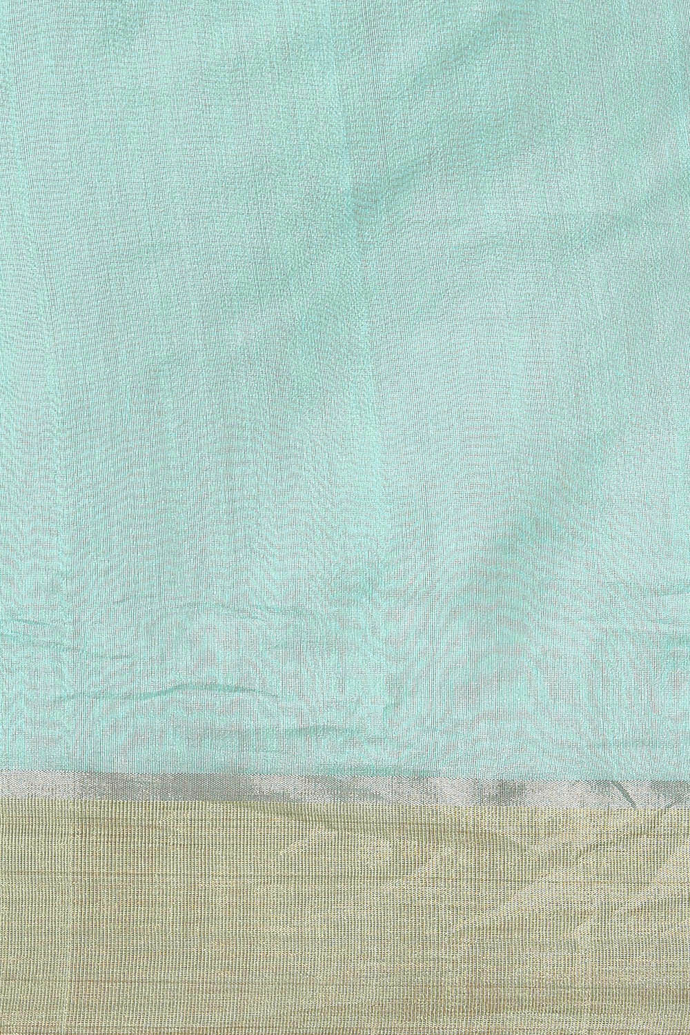 Light Blue Pure Silk Cotton Chanderi Saree image number null