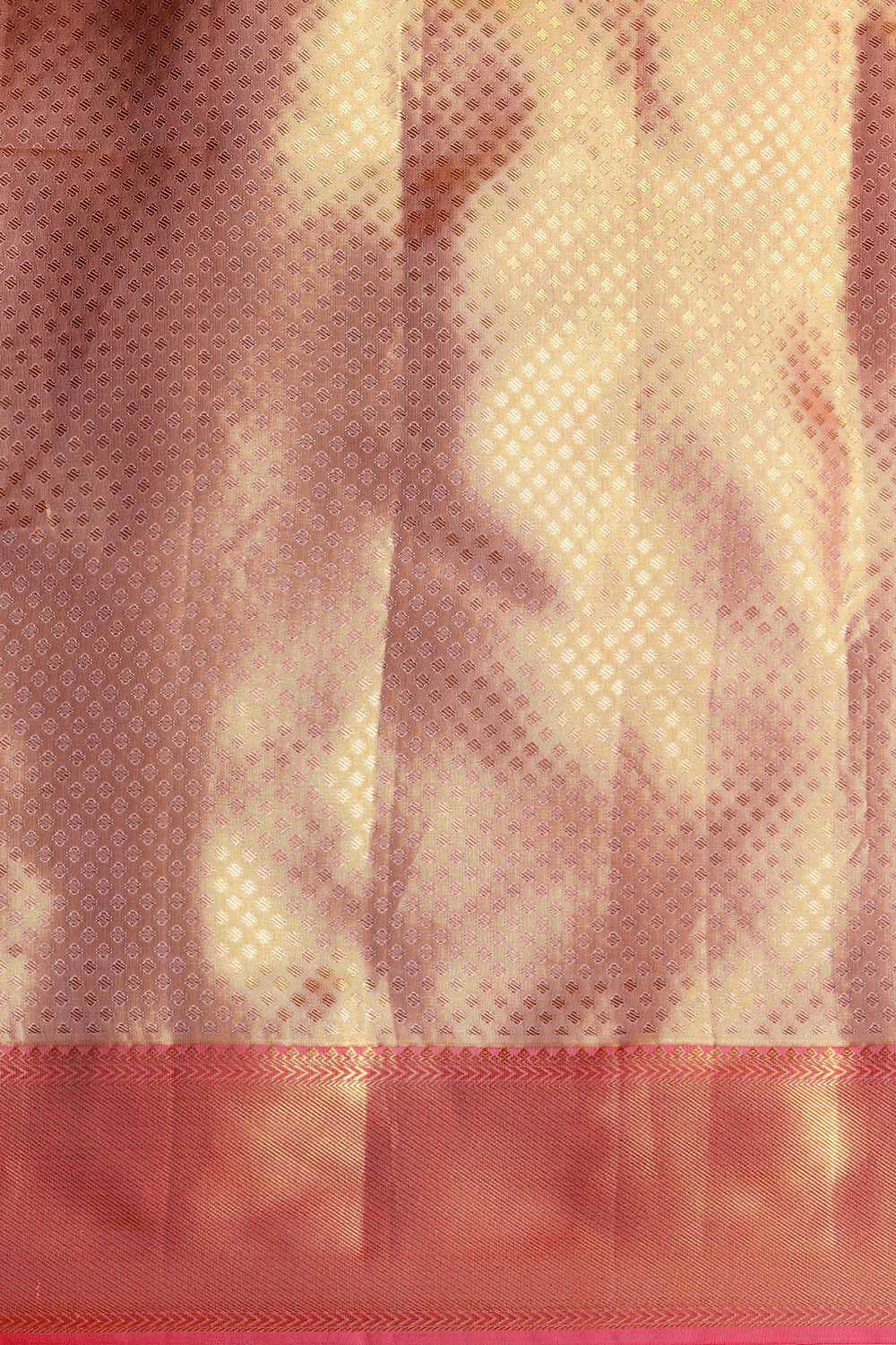 Gold Pure Tissue Silk Kanjivaram inspired Saree image number null