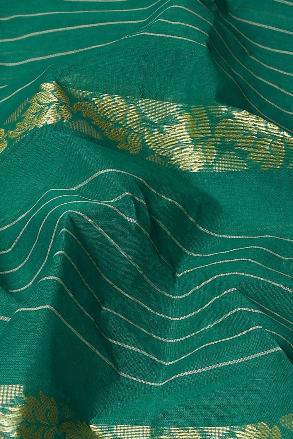 Green Pure Cotton Bengal Saree image number null