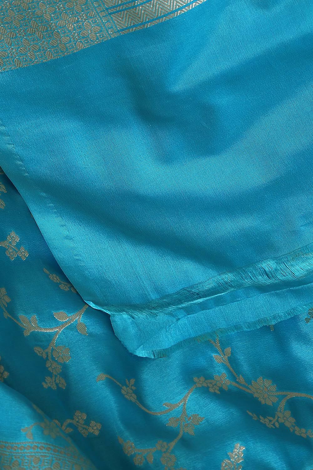 Blue Pure Silk Banarasi Saree image number null