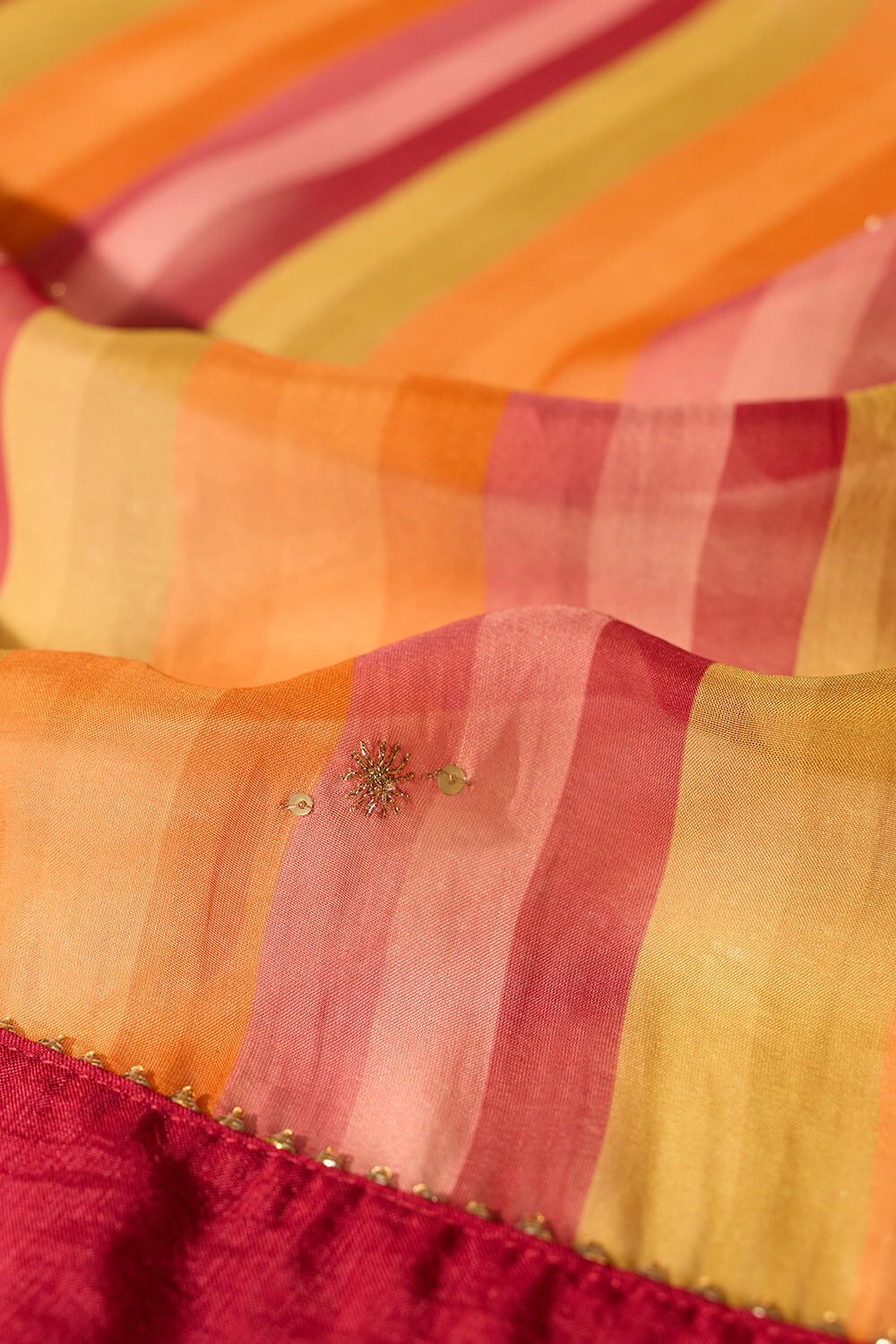 Multicoloured Printed Viscose Organza Saree image number null