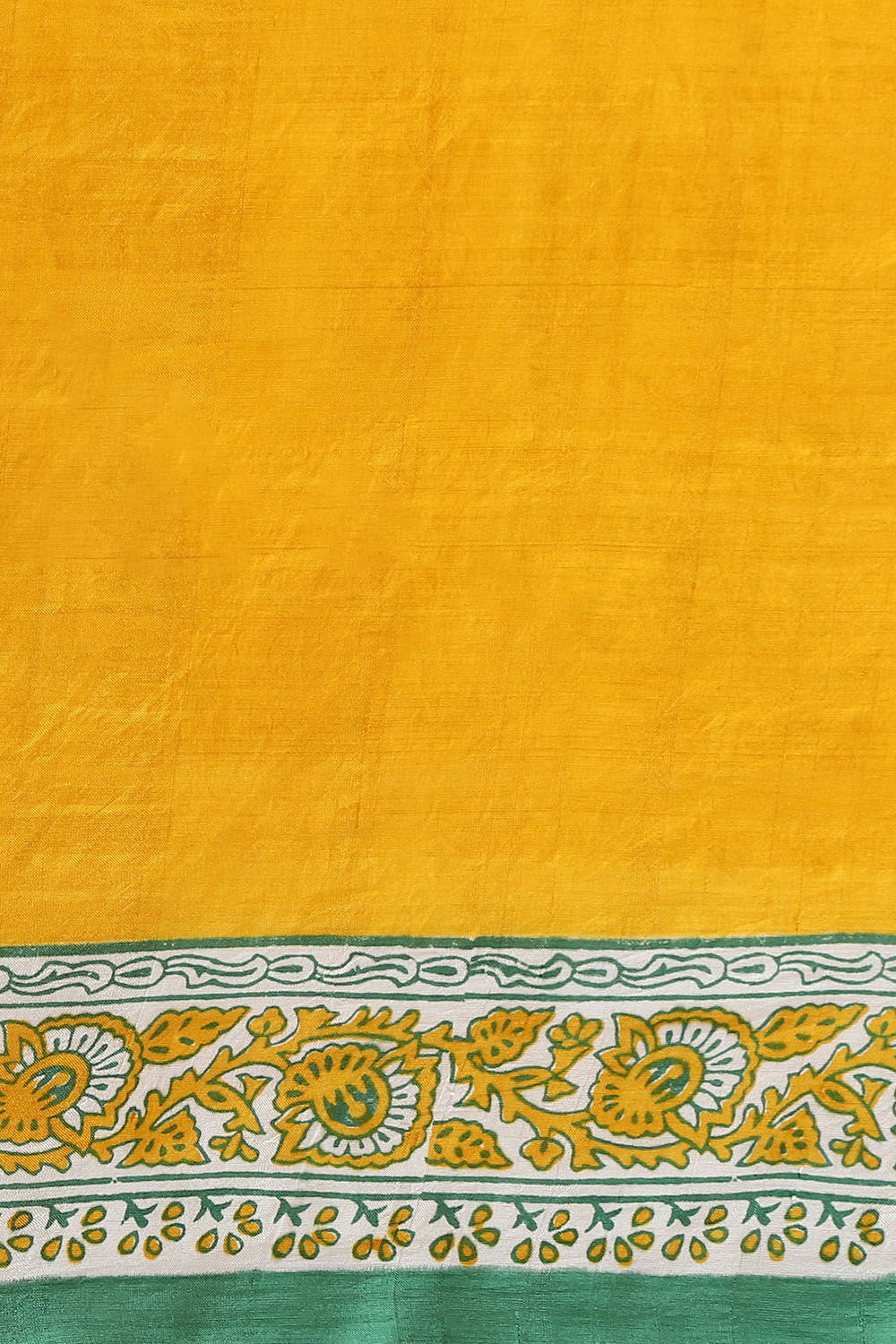 Yellow Pure Silk Printed Saree image number null
