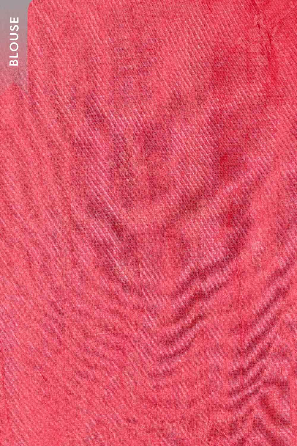 Red Embroidered Silk Tencel Saree image number null