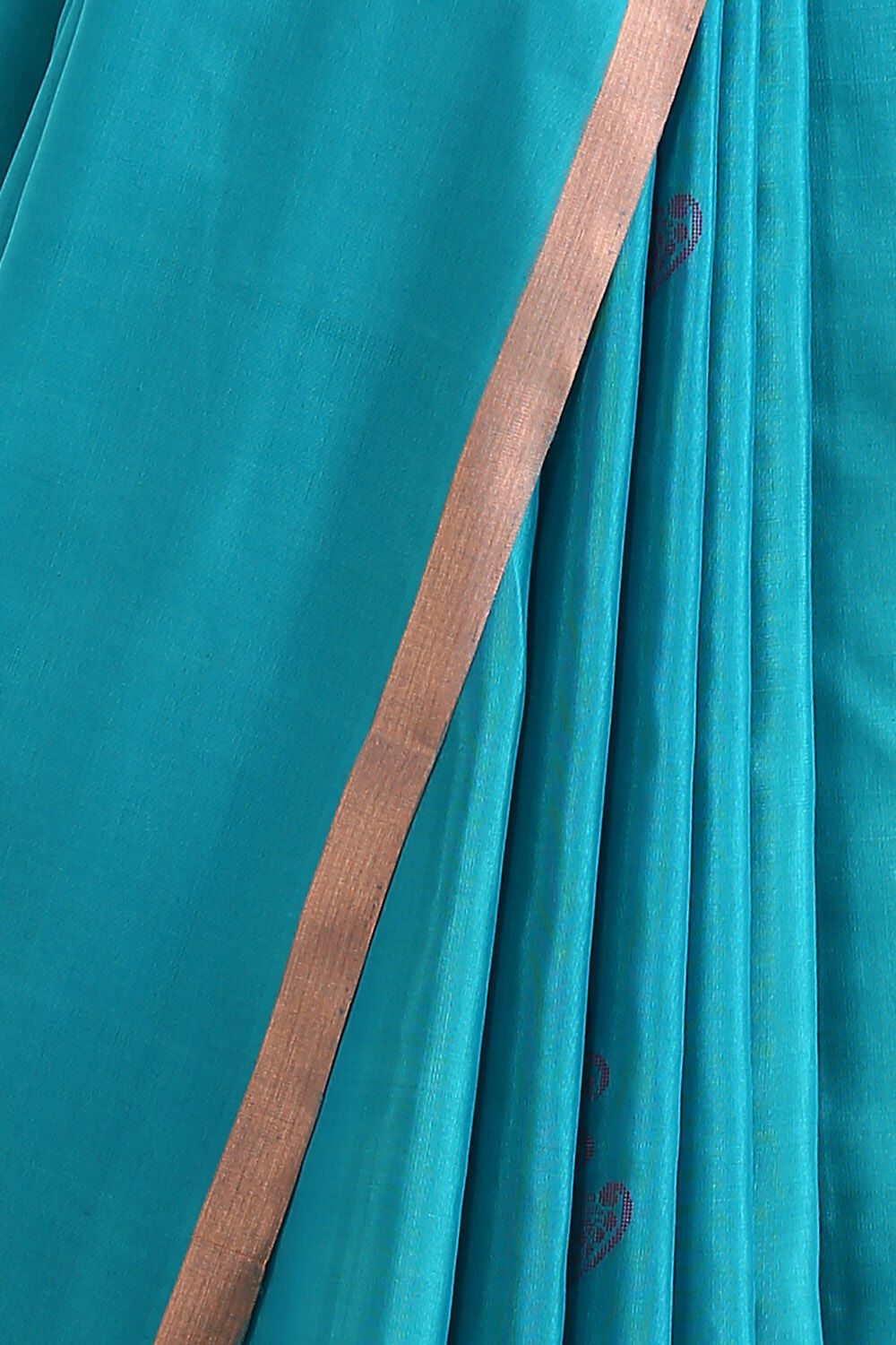 Blue Pure Silk Tencel South Saree image number null