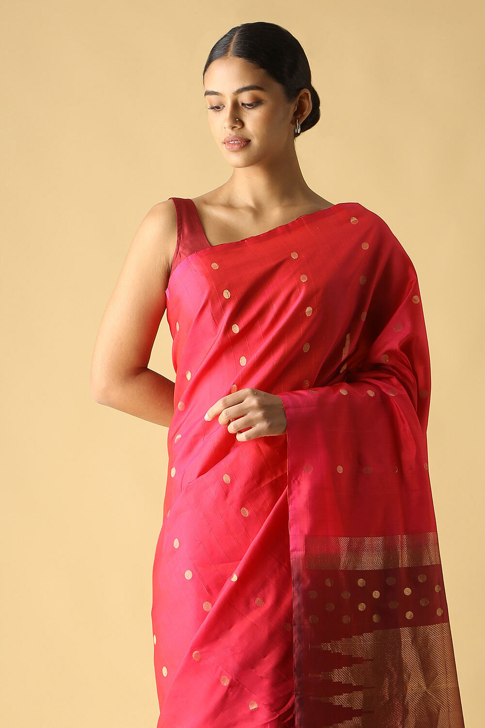 Pink Pure Silk South Saree image number null