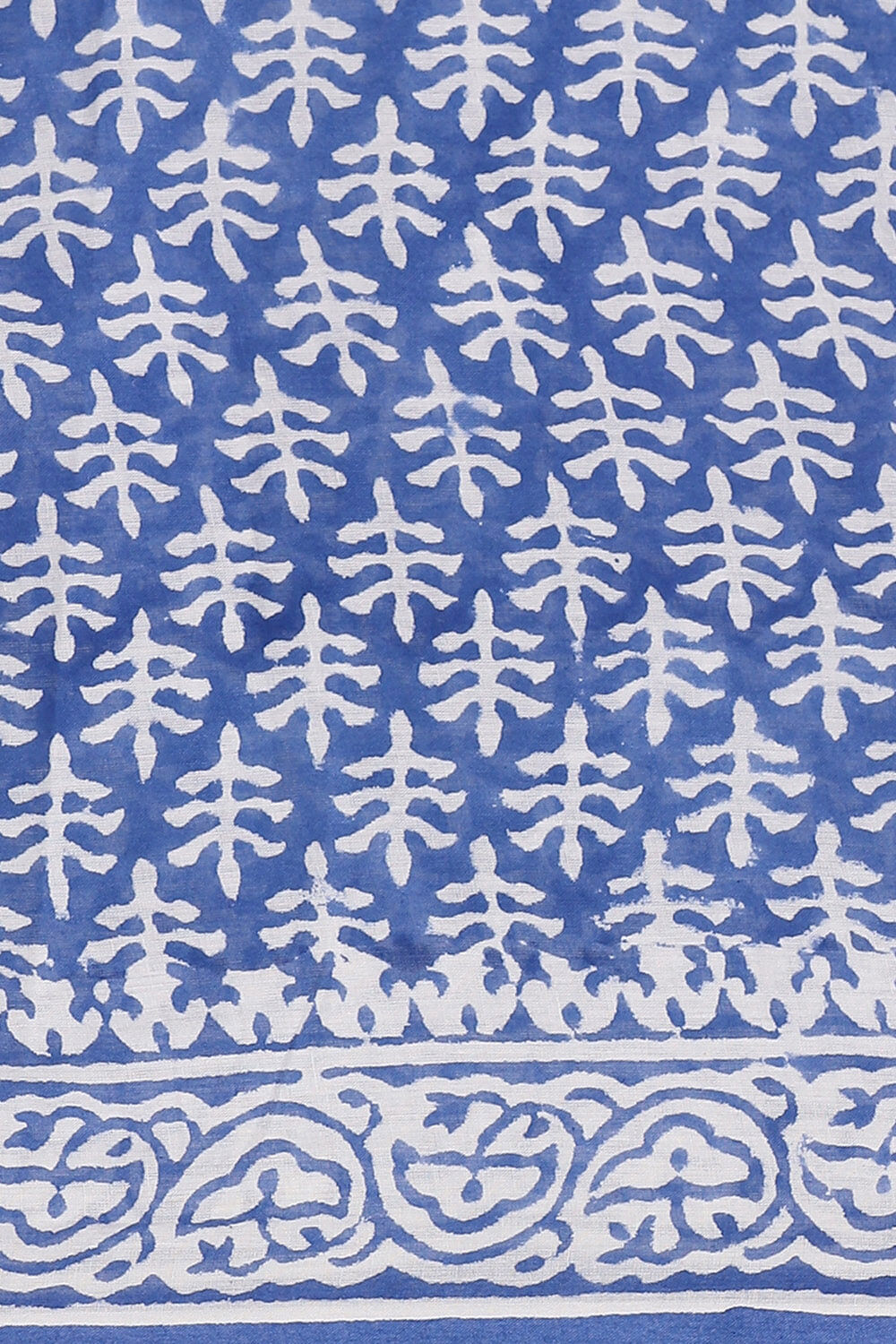 Blue Pure Cotton Sanganeri Printed Saree image number null