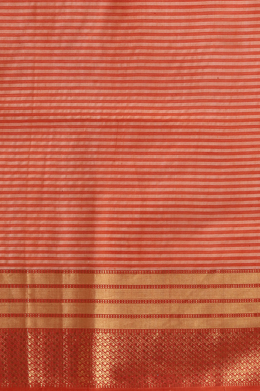 Red Pure Khadi Silk Cotton Maheswari Saree image number null