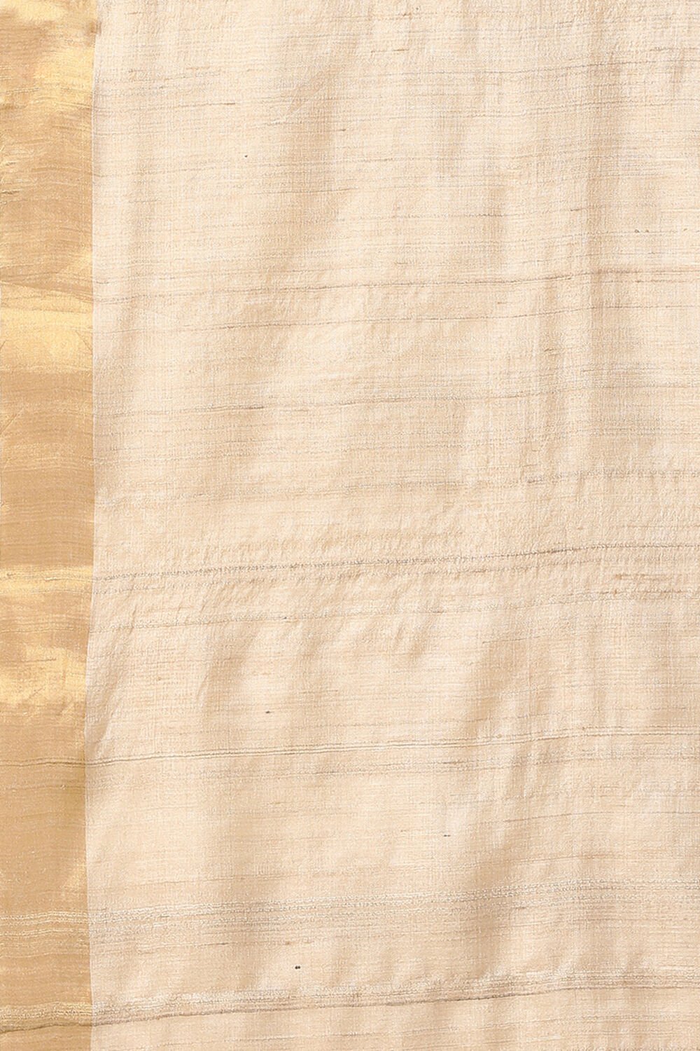 Off White Embroidered Pure Tussar Saree image number null