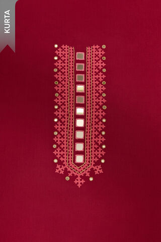 Pink Pure Cotton Embroidered Unstitched Suit Set thumbnail image number null