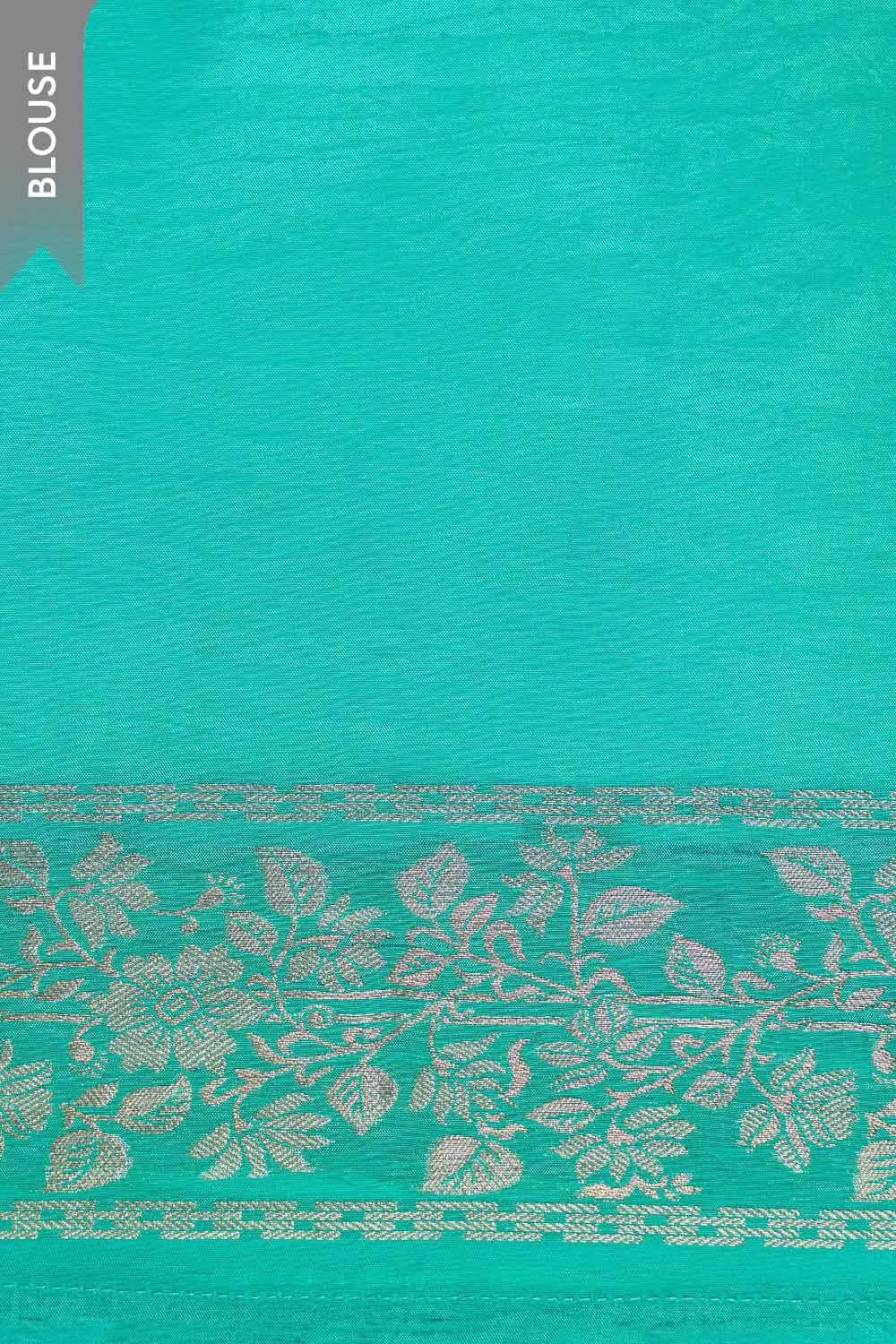 Blue Woven Pure Viscose Saree image number null