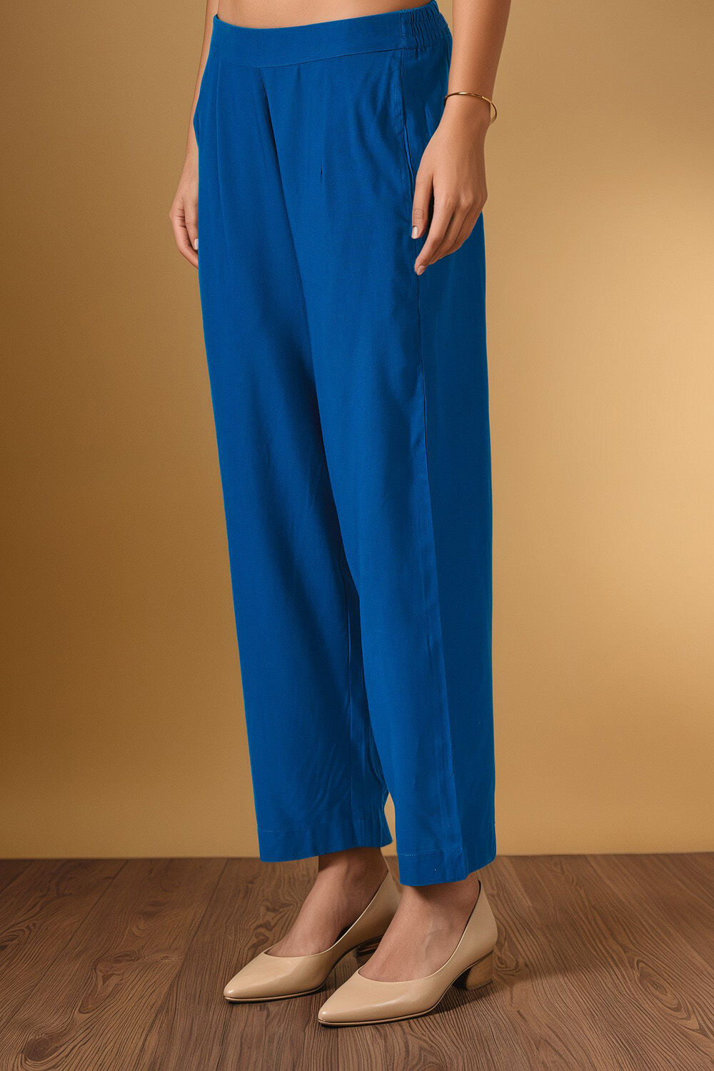 Blue Pure Viscose Embroidered Kurta Set image number null