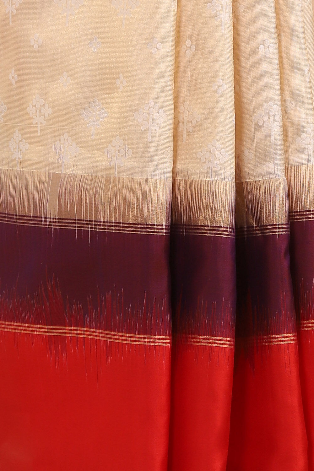 Off White Pure Soft Silk Saree image number null