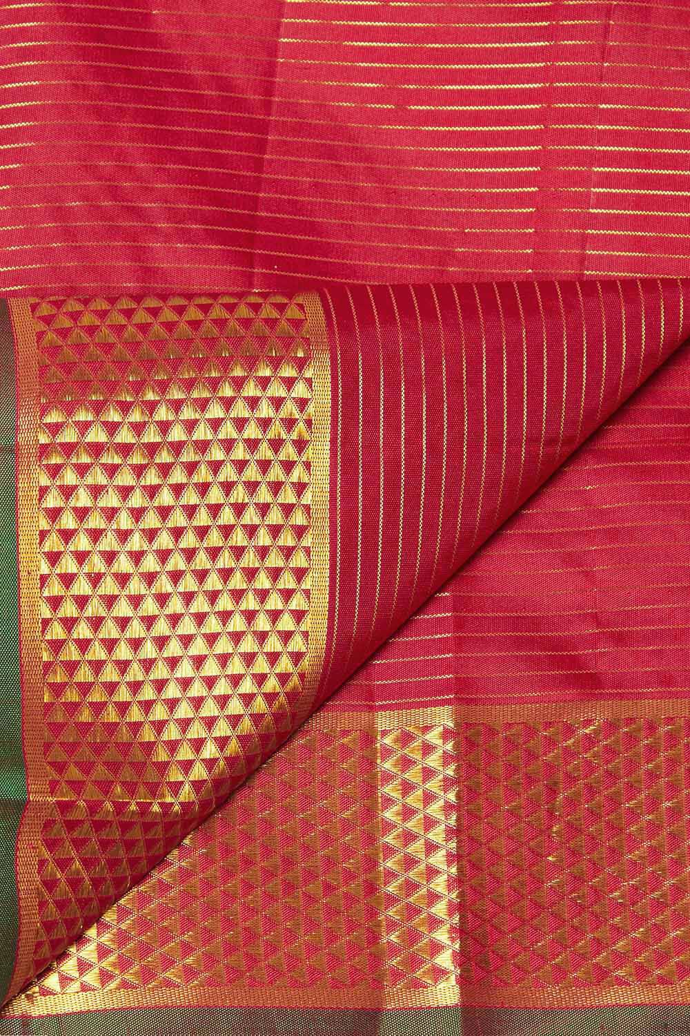 Red Pure Silk Kanjivaram Saree image number null