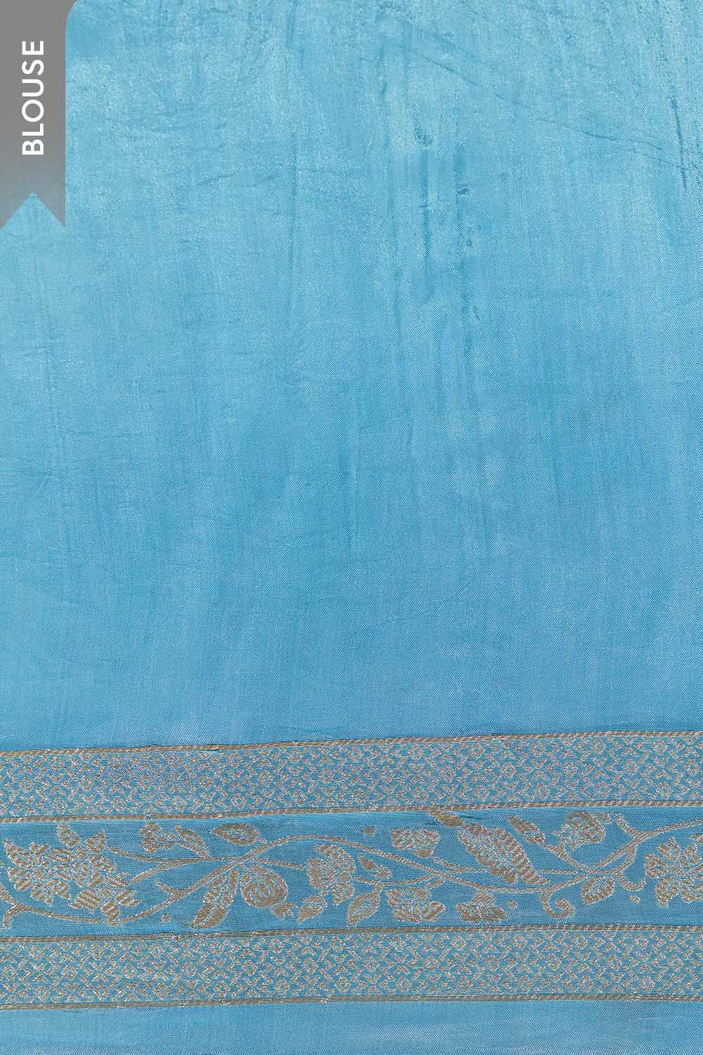 Blue Woven Pure Viscose Saree image number null