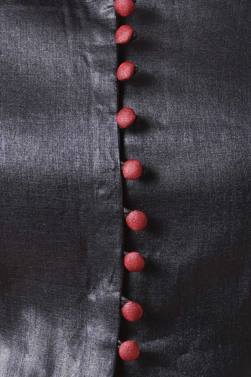 Black Tussar Blouse image number null