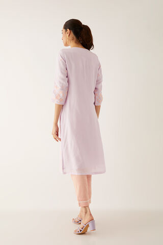 Light Violet Viscose Embroidered Kurta thumbnail image number null
