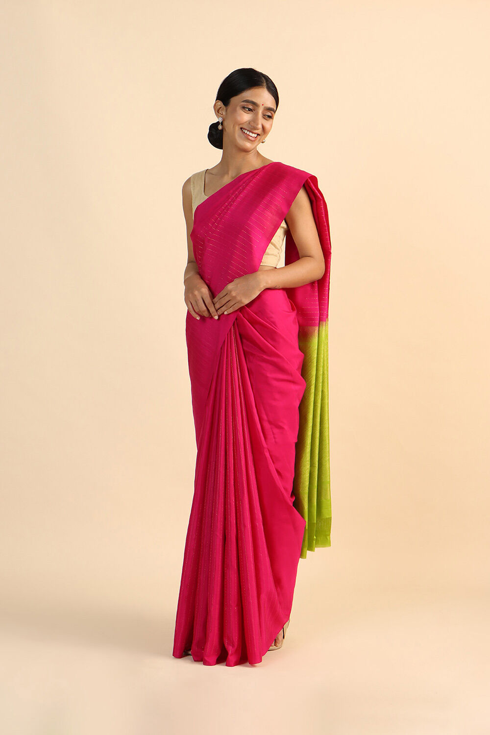 Light Green Handwoven Banarasi Pure Georgette Saree image number null