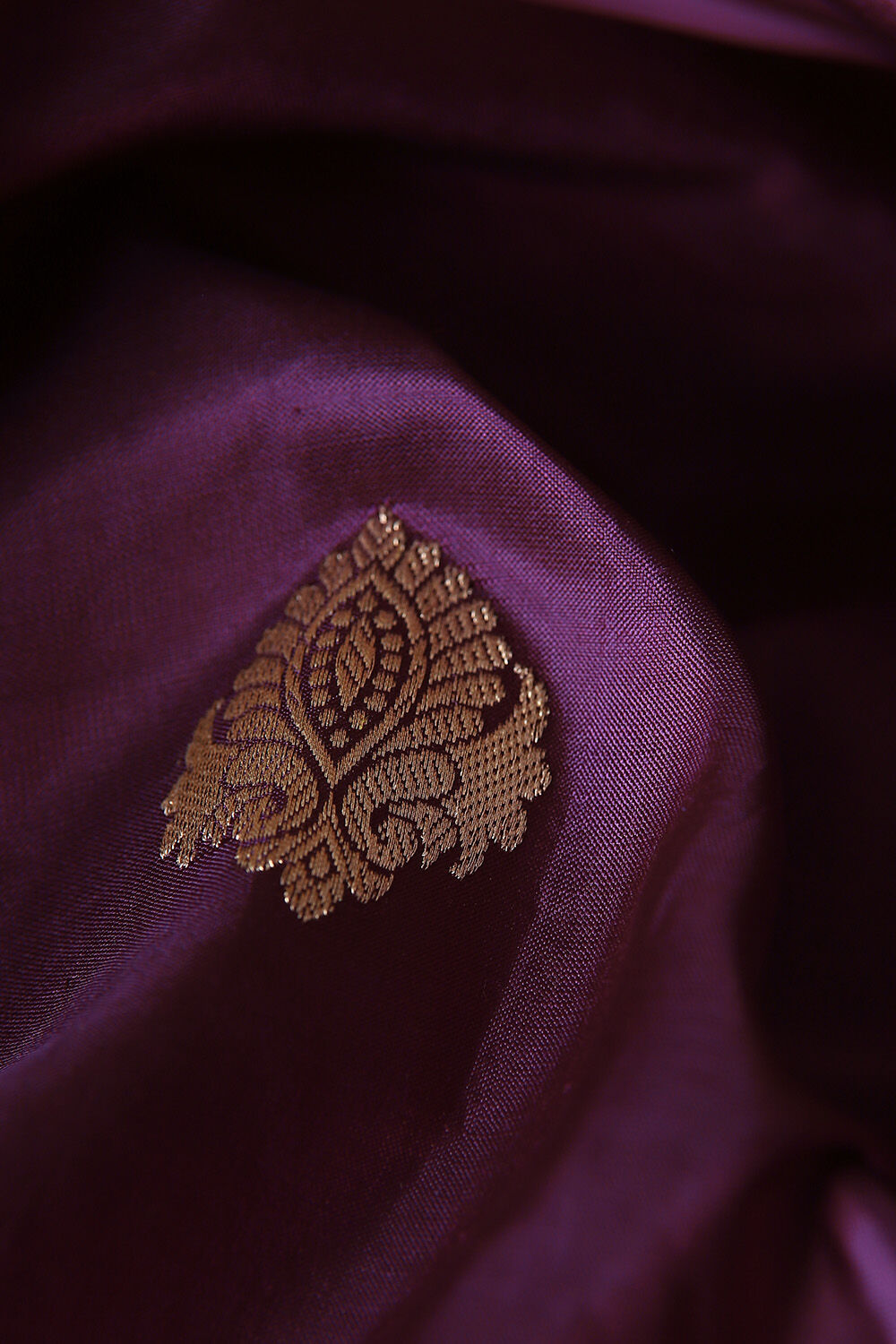Purple Pure Silk Banarasi Saree image number null