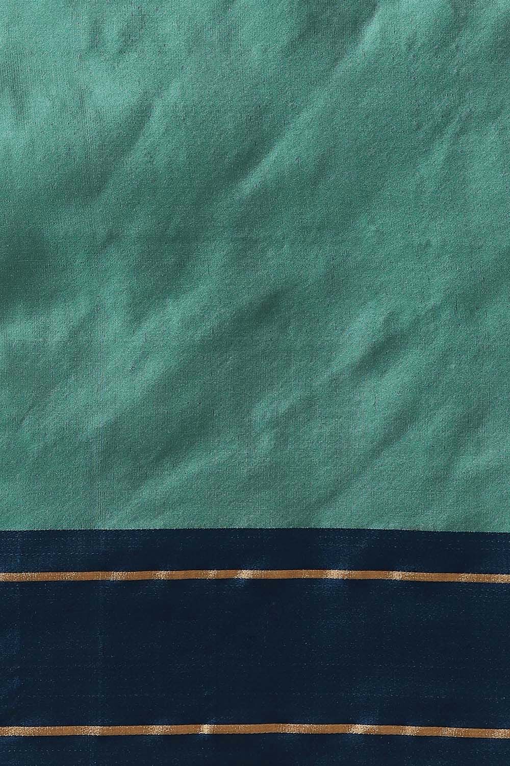 Blue Pure Silk Banarasi Tanchoi Saree image number null