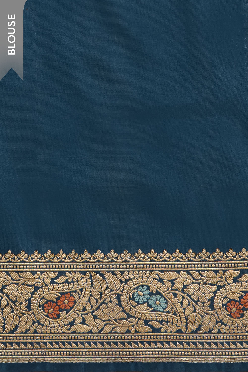 Dark Blue Pure Silk Kadwa Banarasi Saree image number null