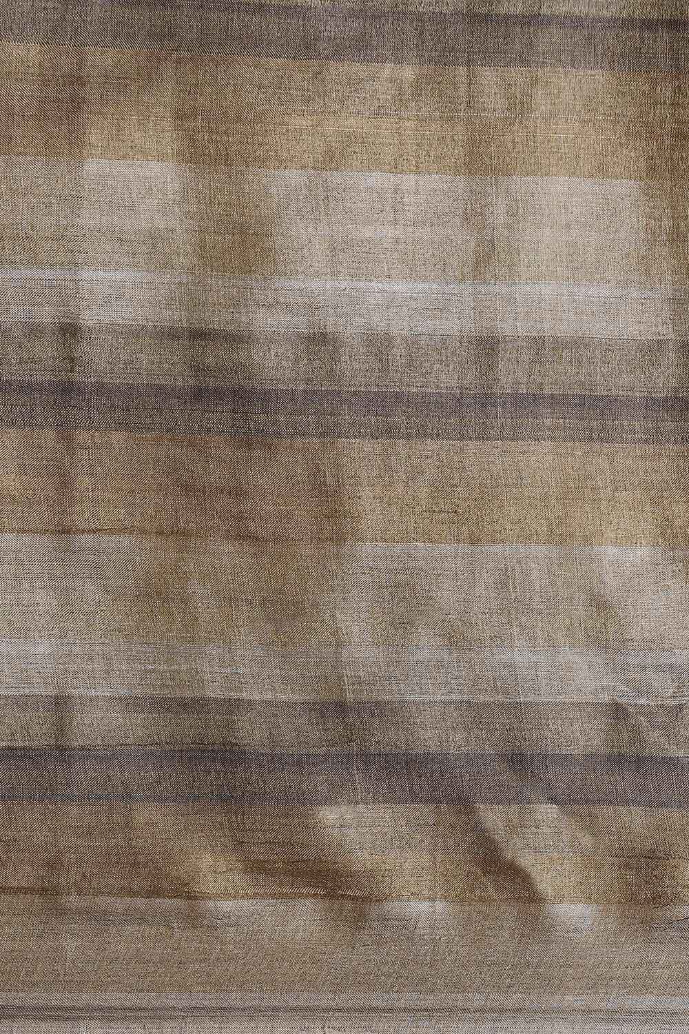 Brown Pure Tussar Silk Woven Saree image number null